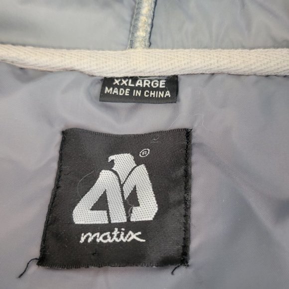 Matix Mens Quilted Full Zip Hooded Jacket Gray Buffalo Plaid Skateboard size XXL - Picture 3 of 12